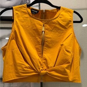 Bebe Women's Orange Sleeveless Top